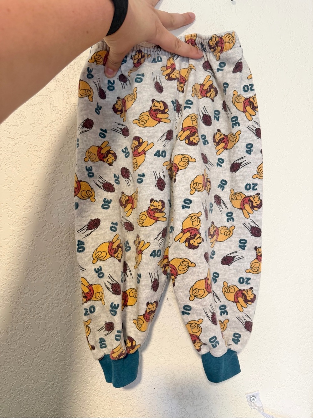 Vintage Winnie The Pooh Sweatpants Football Touchdown Toddler 3T